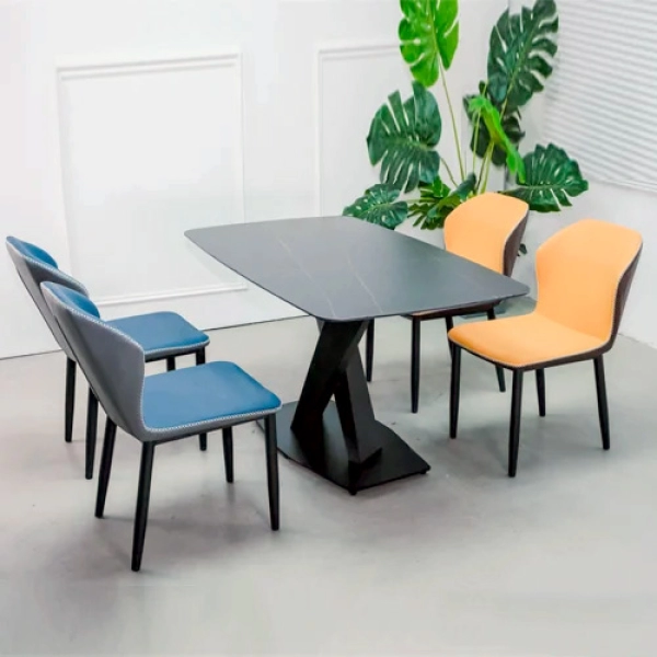 Bộ bàn ăn cao cấp mặt đá 4 ghế- Mã: T179-4×2119