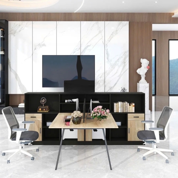 Cụm Bàn Làm Việc 2 Người Phá Cách Sang Trọng – BC126