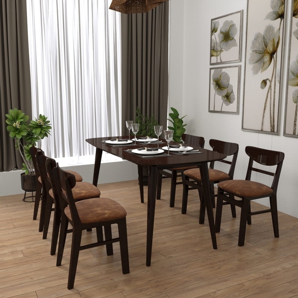 Bàn ăn mango 6 ghế giá rẻ