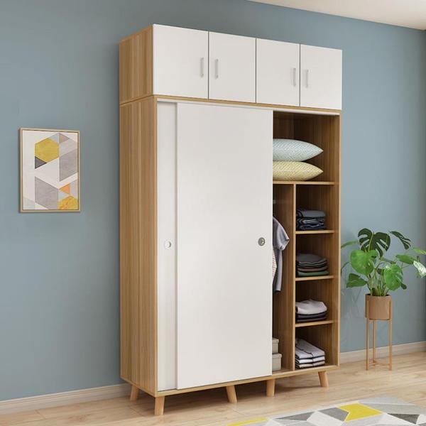 Tủ quần áo 2 cánh lùa gỗ công nghiệp TA-148