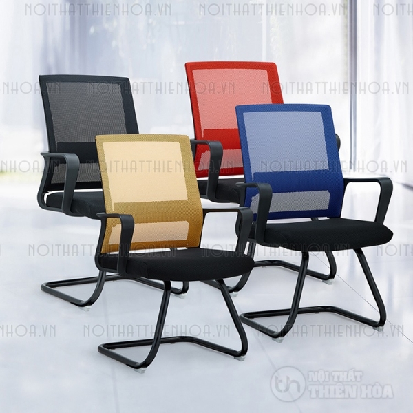 Ghế họp chân quỳ màu đen TH344