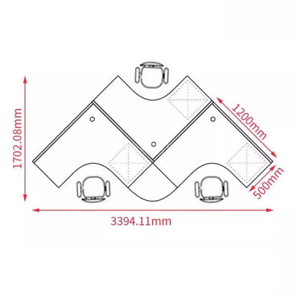 Cụm bàn làm việc 3 người CG06-3317