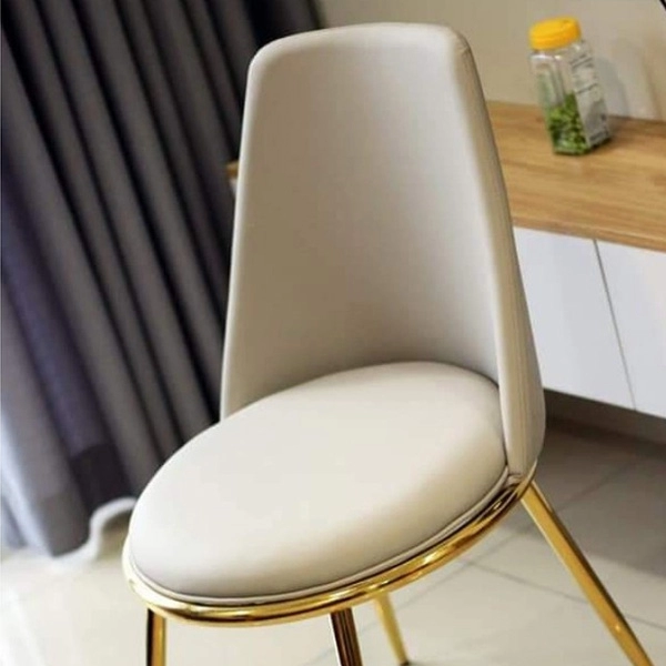 Bộ bàn ăn mặt đá 4 ghế bọc nệm da – Mã: T166-14-4x285G