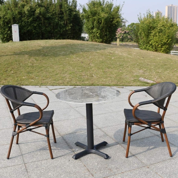 Bàn cafe tròn mặt đá ngoài trời- Mã: T194D