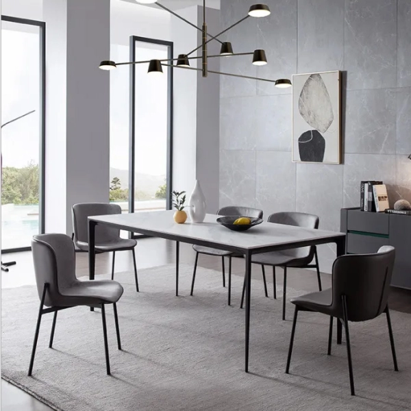 Bộ bàn ăn mặt đá 6 ghế cao cấp- Mã: T1108-6×2108