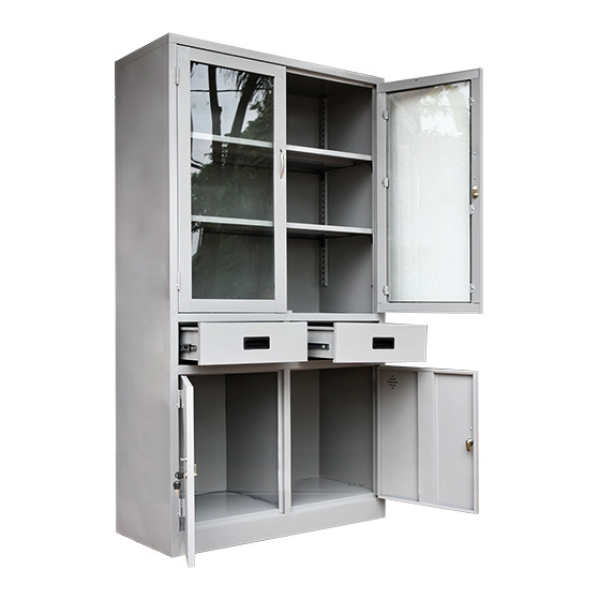 Tủ hồ sơ sắt cánh kính ngăn kéo 02