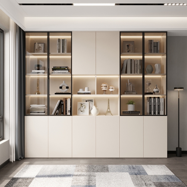 Tủ tài liệu kính có đèn led -TL 76