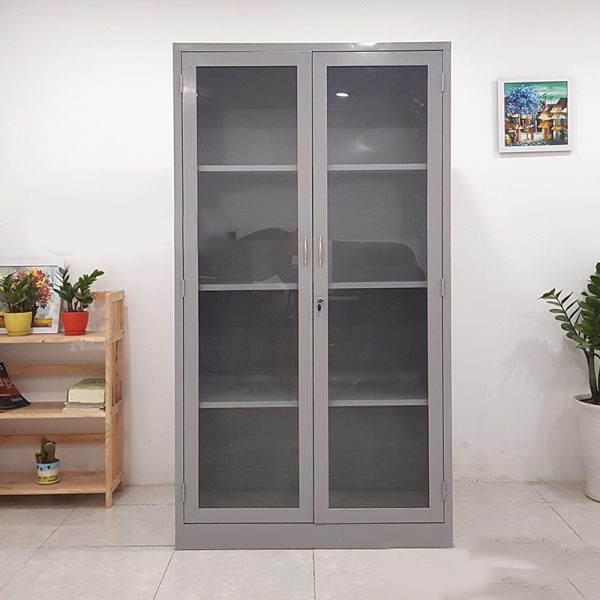 Tủ sắt 2 cánh kính 13