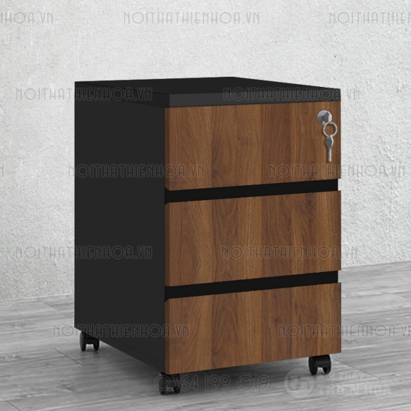 Hộc tủ thấp 3 ngăn kéo màu vân đá
