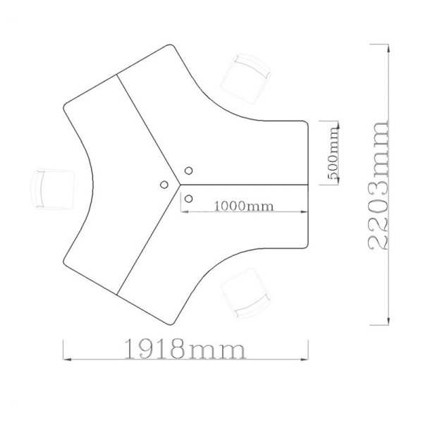 Cụm bàn làm việc 3 người CG05-2219