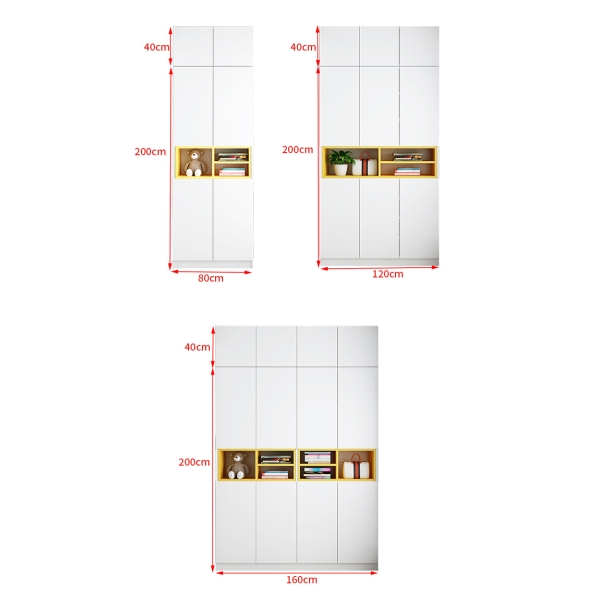 tủ quần áo gỗ công nghiệp cánh trắng TA-117