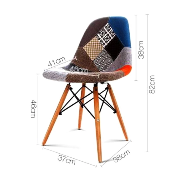 Ghế cafe Eames nệm bọc vải đẹp – Mã: 207TC