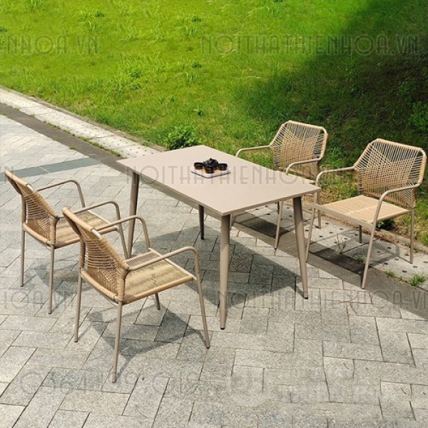 Ghế cafe ngoài trời đan dây- Mã: 2802