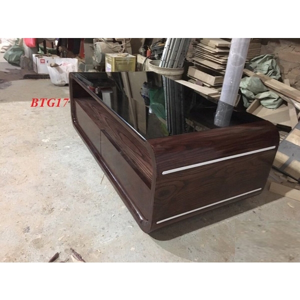 Bàn trà, bàn sofa gỗ tự nhiên mặt kính 13