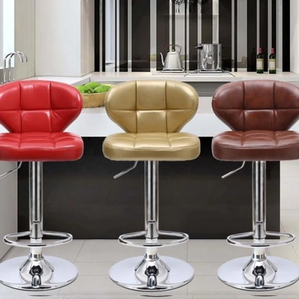 Ghế quầy bar hiện đại nệm chân trụ tăng giảm độ cao- Mã 431