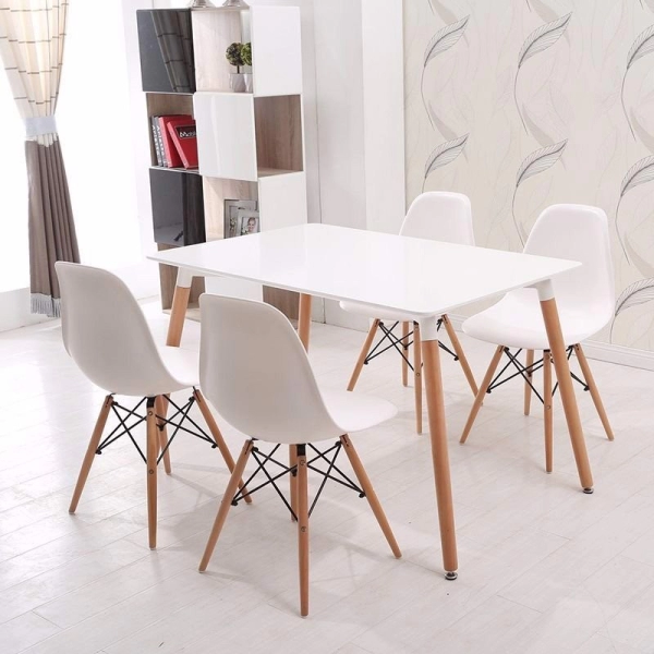 Bàn ăn, bàn cafe chữ nhật 4 chân gỗ – Mã T108W