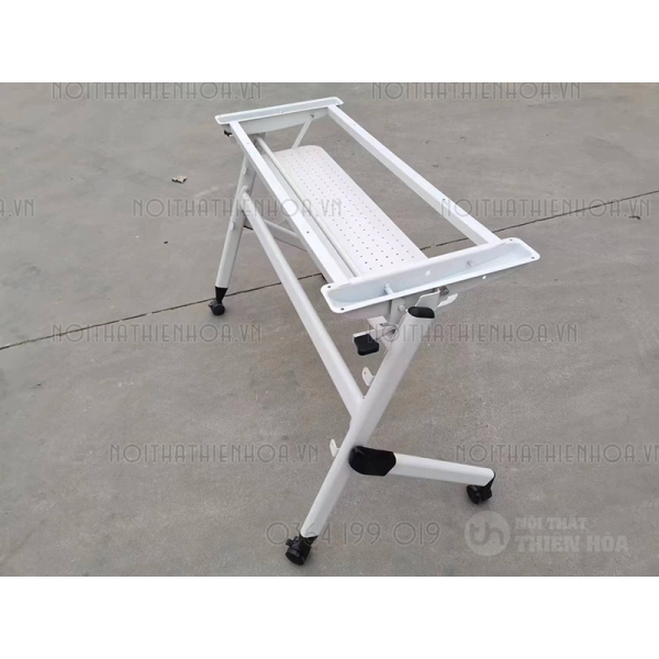 Bàn đào tạo training gấp gọn màu trắng