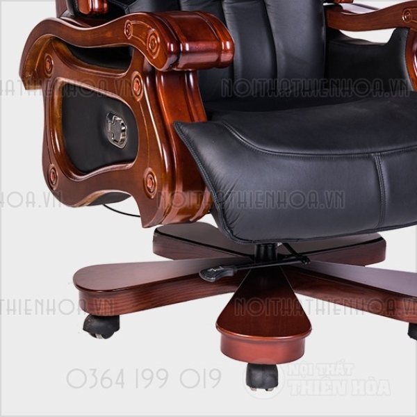 Ghế làm việc chủ tịch, lãnh đạo da thật nhập khẩu GD010
