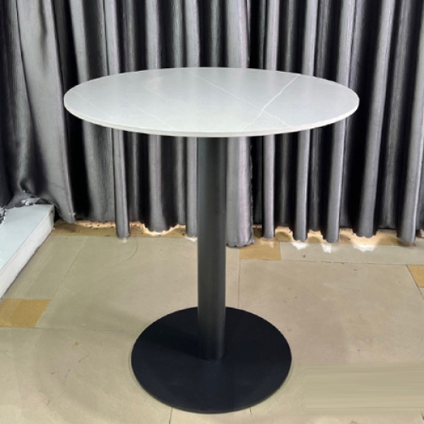 Bàn cafe chân trụ tròn mặt đá- Mã: T1508D