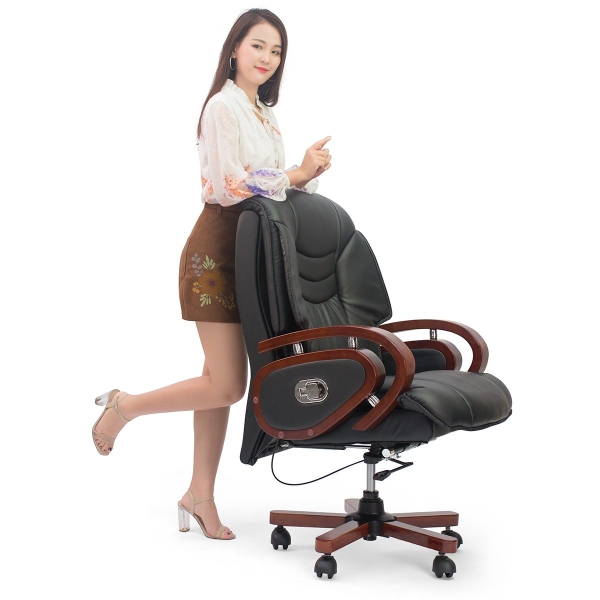Ghế Giám Đốc Ngả Lưng Chân Xoay tay tròn