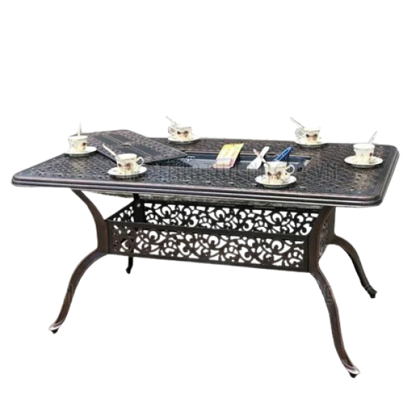 Bàn sân vườn biệt thự có bếp than- Mã: T190A