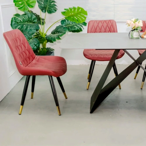 Bộ bàn ăn 4 ghế mặt đá hiện đại sang trọng- Mã: T187-4x269A