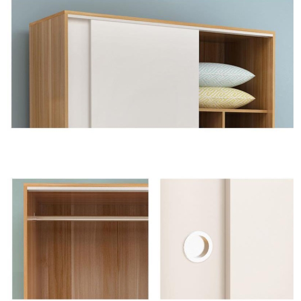 Tủ quần áo 2 cánh lùa gỗ công nghiệp TA-148