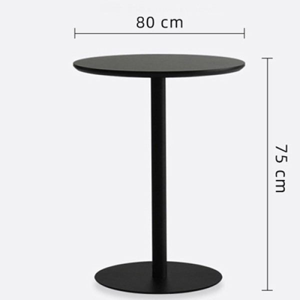 Bàn cafe chân trụ tròn mặt gỗ- Mã: T1508