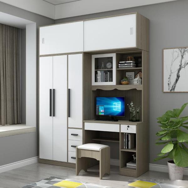 tủ quần áo cánh mở kèm bàn làm việc TA-172