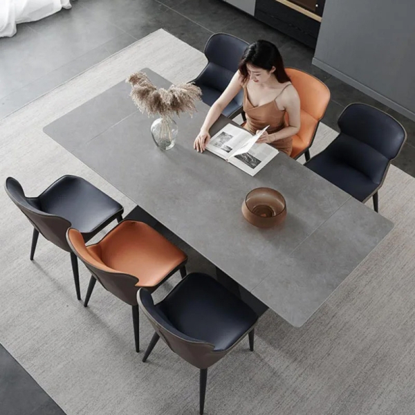 Bộ bàn ăn thông minh mặt đá kéo dài- Mã: T1142-6×2159