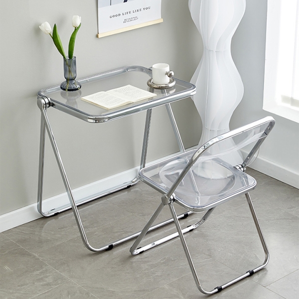 Bàn trong suốt làm việc xếp gọn hiện đại- Mã: T1126