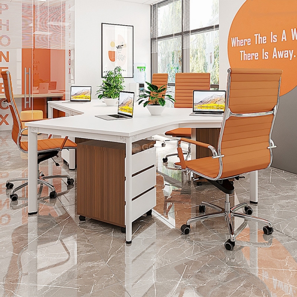Cụm bàn làm việc (4+1) người chân Oval OVC02-3122