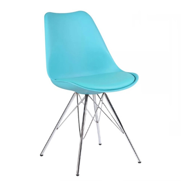 Ghế cafe, ghế ăn nệm nhựa chân thép – Mã: 204A