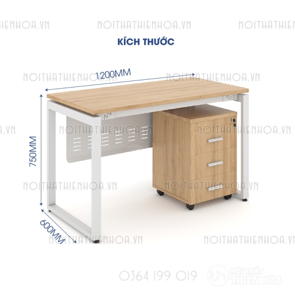 Bàn chân vuông chữ U Eos 1m2 EU12YS