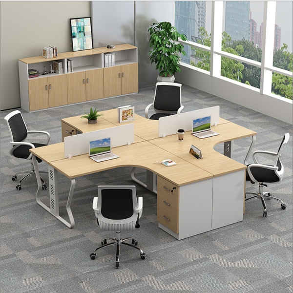 Cụm bàn làm việc 4 người chân bướm Atlas ATC01-2424-1