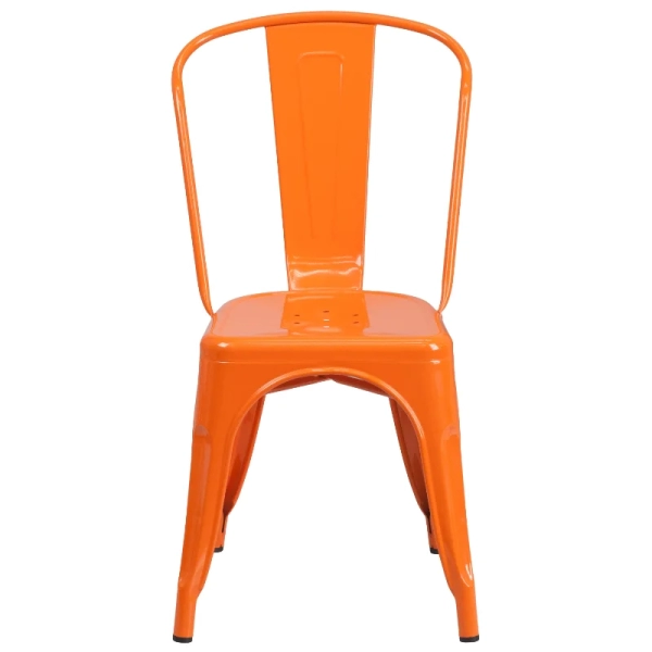 Bộ bàn ăn, cafe cho 4 người gồm bàn vuông T108S và ghế cafe tolix 303