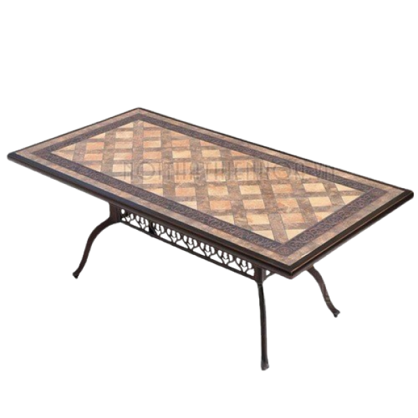 Bàn ăn ngoài trời mặt đá chân nhôm- Mã: T190LD