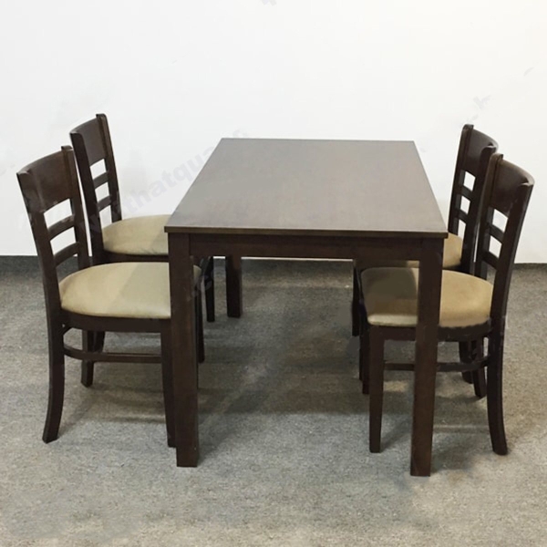 Bàn ăn cabin 4 chỗ màu nâu