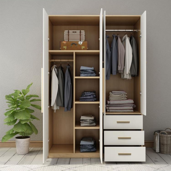 tủ quần áo 4 cánh có ngăn kéo TA-128