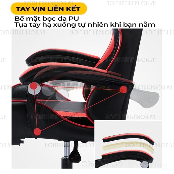 Ghế Gaming Giá Rẻ  Swift, Ngả lưng 165 độ, có gác chân