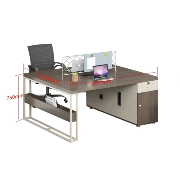 Cụm Bàn Làm Việc 2 Người Chân Sắt Khung Vuông Chắc Chắn – BC117