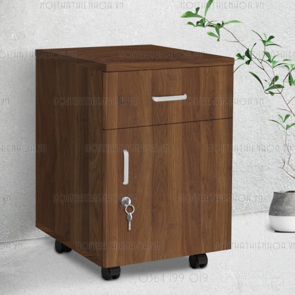 Hộc di động cánh mở có ngăn kéo 13