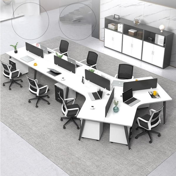 Bàn làm việc cụm 6+1 người hệ Cone Space (ZikZak)